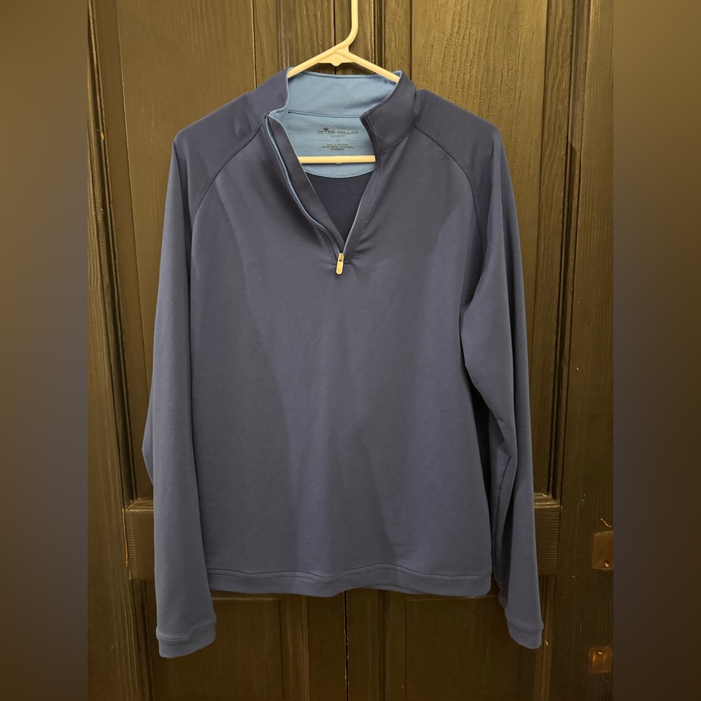 Peter Millar Navy Quarter-Zip Pullover
